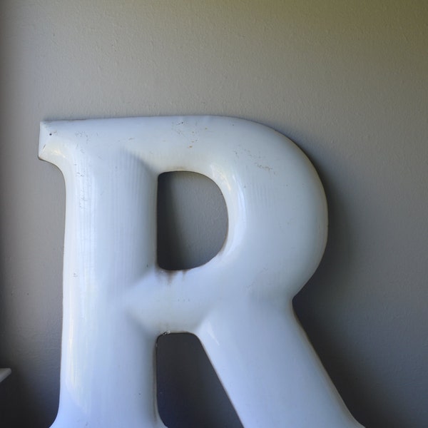 Huge Porcelain Letter R