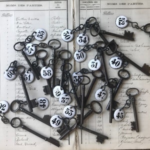 Antique French Key and Tag image 2