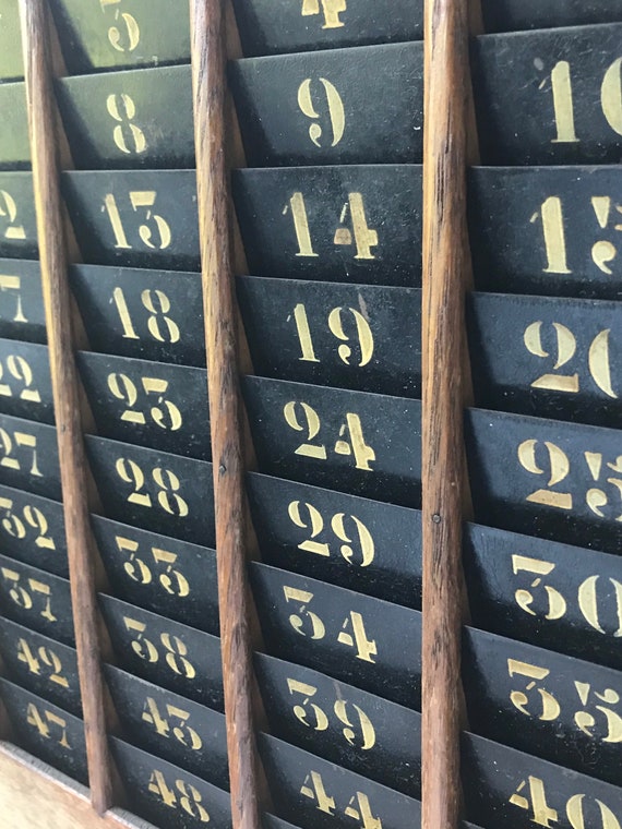 Antique French Time Card Holder Etsy