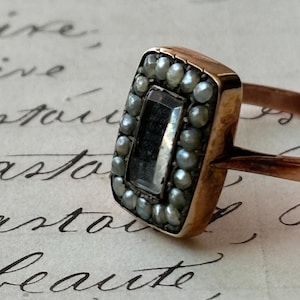 Antique Rose Gold Mourning Ring