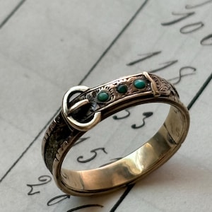 Antique Turquoise Mourning Ring