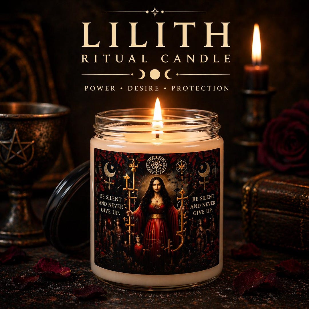 Lilith Soy Ritual Candle | Divine Feminine Altar Decor, Witchy Gift - Etsy