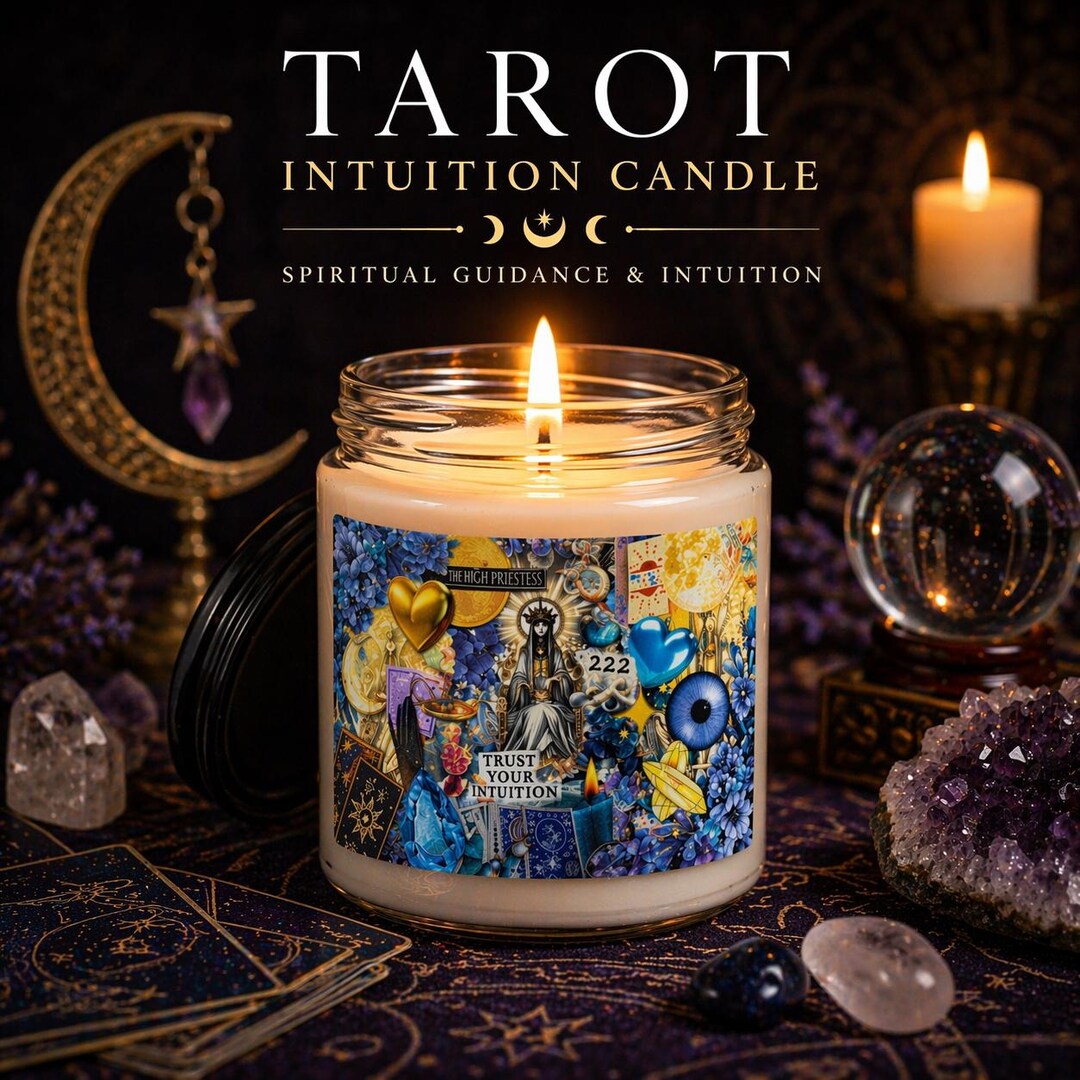 Orcaleo Ritual High Priestess Tarot Candle – Moon Oracle Ritual Gift - Etsy