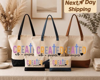 Inspirational Quote Canvas Tote Bag: Religion Tote