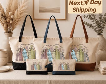 Book Lover Tote Bag - Cotton with Inner Pocket