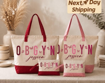 OBGYN Tote Bag, Personalized OBGYN Gift, Gynecologist Gift, Custom Doctor Tote, Womens Health Doctor Gift, Medical Tote Bag