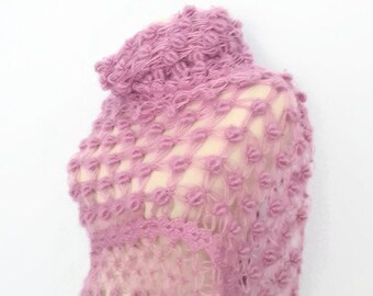 Handmade Crochet Lilac Shawl-gift shawl- handmade- woman accesories- cotton shawl- cotton accessories, crochet scarves- wraps- gift