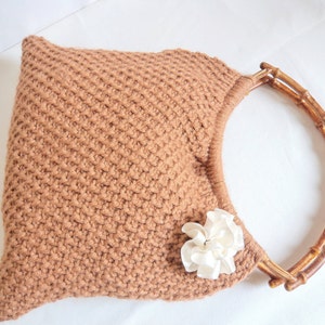 FREE SHIPPING handmade bags white-brownAfghan Crochet Bag, Handbag,Shoulder Winter handmade beaded new Bag, turkey image 2