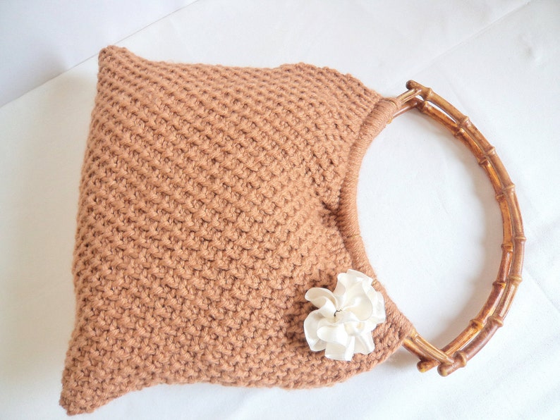 FREE SHIPPING handmade bags white-brownAfghan Crochet Bag, Handbag,Shoulder Winter handmade beaded new Bag, turkey image 2
