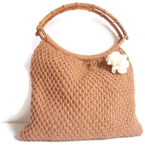 FREE SHIPPING handmade bags white-brownAfghan Crochet Bag, Handbag,Shoulder Winter handmade beaded new Bag, turkey image 1