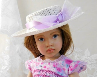 Small 2/" Straw Boater Hat for Dolls Bears Craft Projects