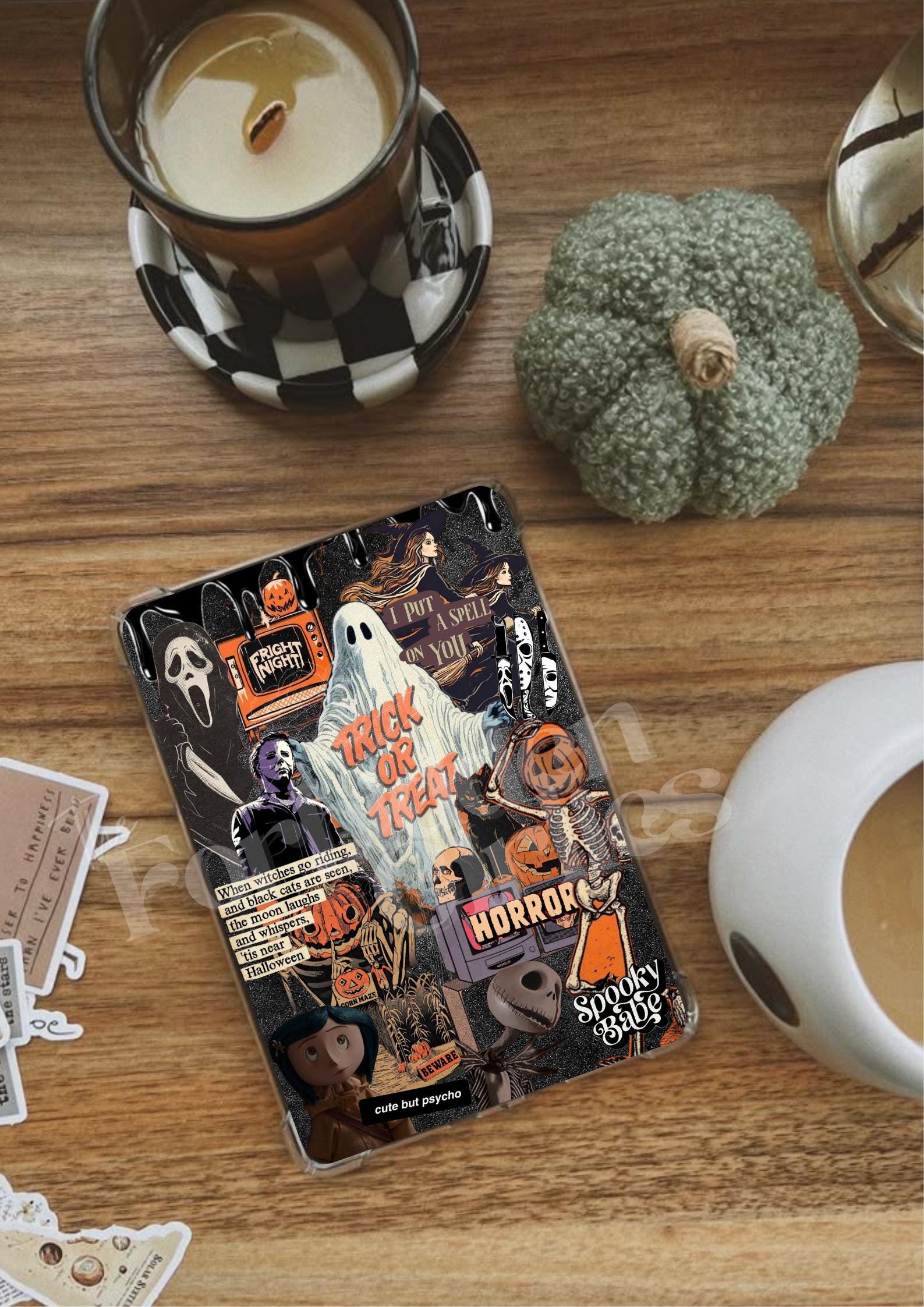 Halloween Fest Kindle Insert | Spooky Photo Card | Clear Case Insert ...