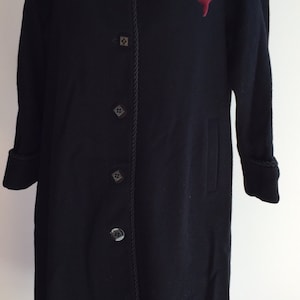 vintage black swing coat