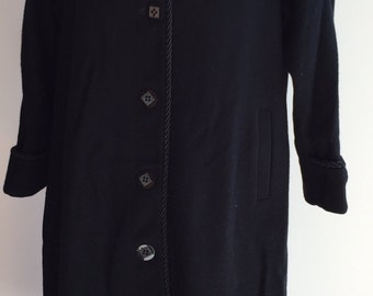 vintage black swing coat