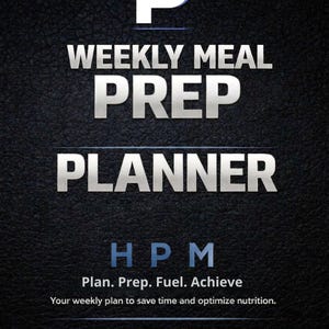 Weekly Meal Prep Planner Printable PDF, High Protein Meal Tracker, Clean Eating Grocery List, Fitness Diet Journal, A4 Letter Download