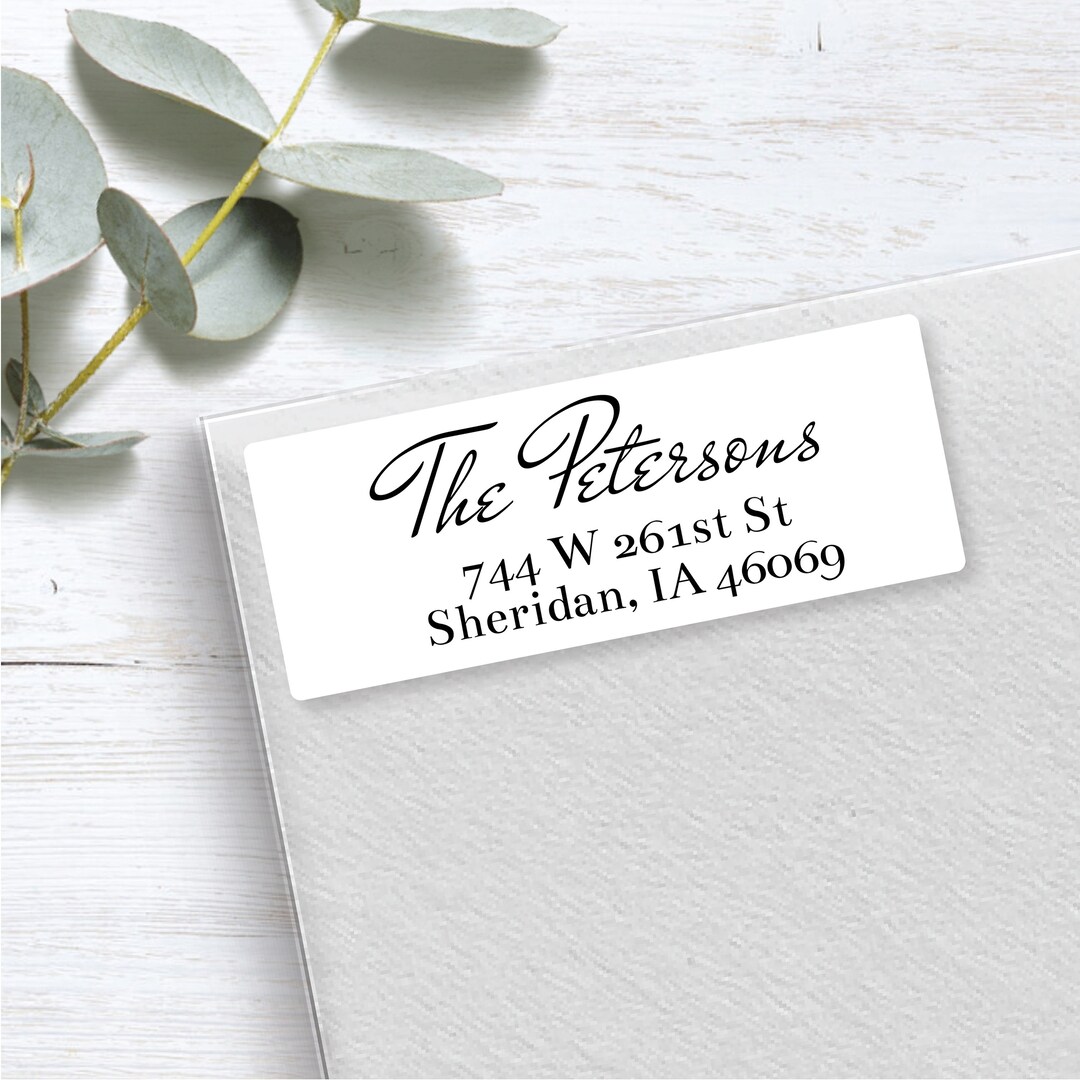 Return Address Labels, Custom Address Labels, Clear Address Labels
