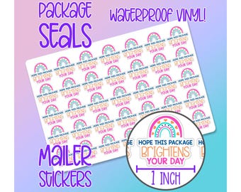 Small Business Package and Envelope Seals / Labels - Waterproof Matte Vinyl Stickers