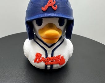 Atlanta Baseball Player Duck - 3D Printed Collectible Duck