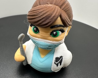 Female Dental Professional Duck – 3D Printed Collectible Duck