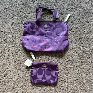 Coach Signature Purple Bag - Etsy