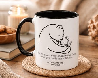 Miscarriage Gift Dad Accent Mug, Fathers Day After Loss, 11oz