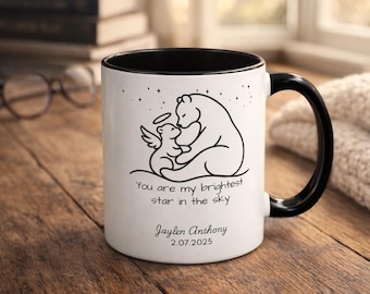 Taza conmemorativa por pérdida gestacional, regalo de condolencia personalizado, recuerdo de bebé ángel, taza para el duelo infantil.
