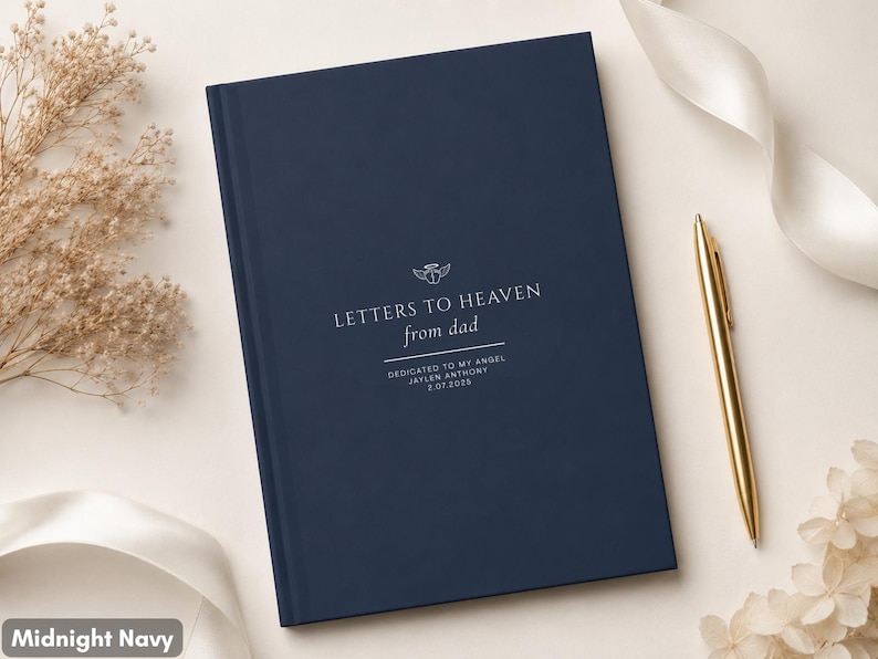 Personalized Letters to Heaven baby loss journal for a bereaved father