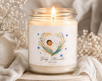 Stillborn Baby Loss Gift, Personalized Memorial Candle, Infant Loss Keepsake