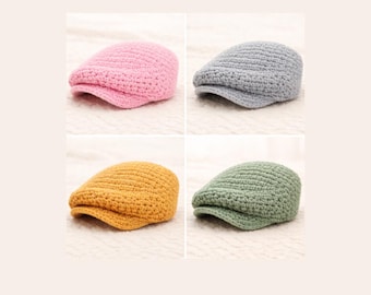 Gorro de Newsboy de ganchillo Seamus Scally Cap para niños, tutorial de ganchillo para gorro de bebé hecho a mano, patrón de gorro de ganchillo para bebés en formato PDF