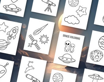 Space Themed Coloring Pages