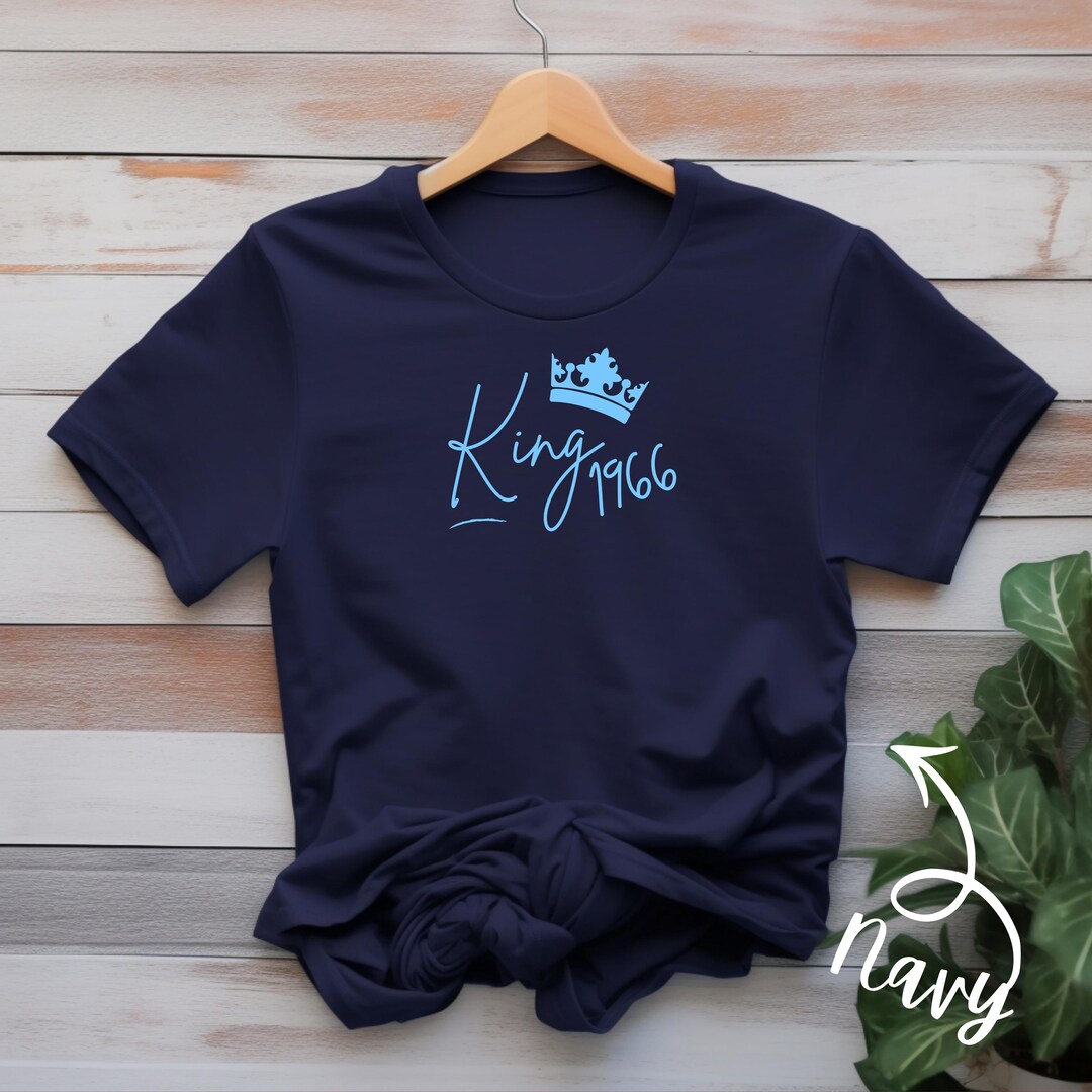 Script Crown King 1966 Tee | Crown Script Design - Etsy