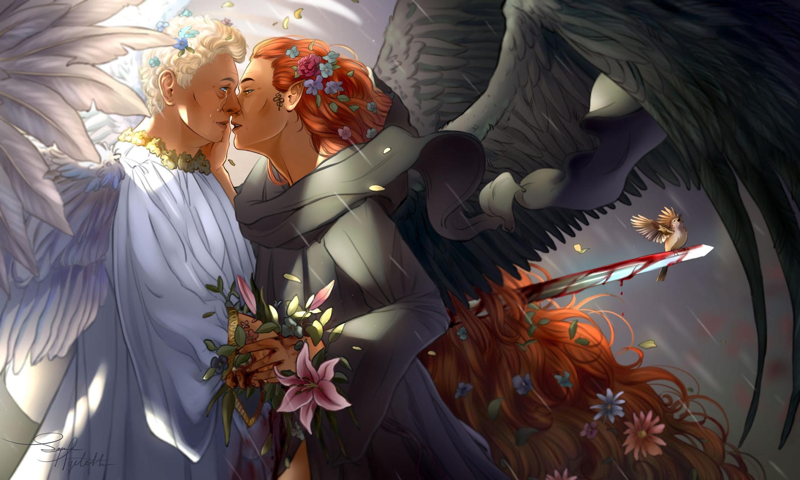 Angel | Good Omens Art Print | Ineffable Husbands - Etsy