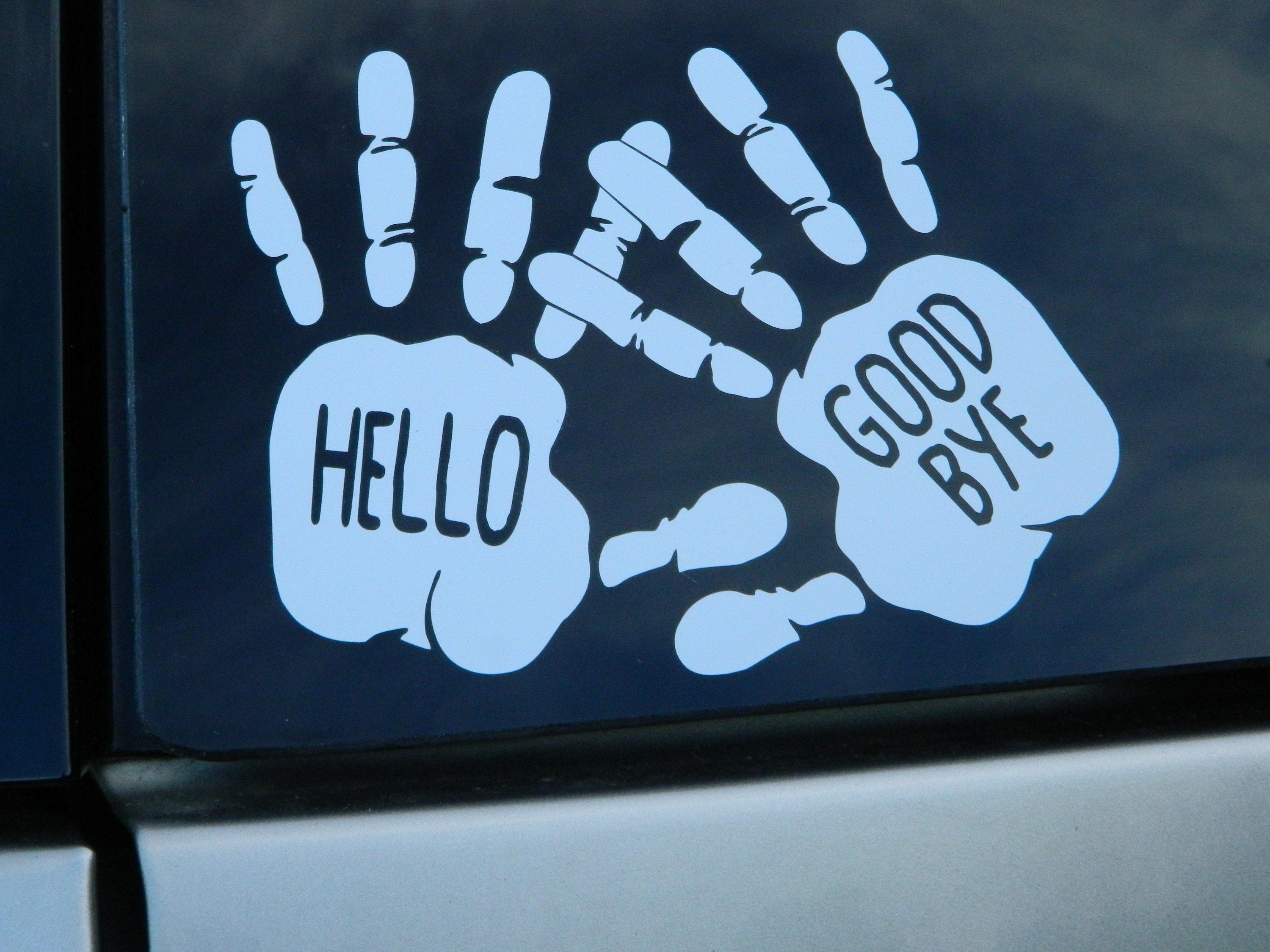 Hello Goodbye Klaus Hand Tattoos Car Decal Sticker Laptop Etsy UK