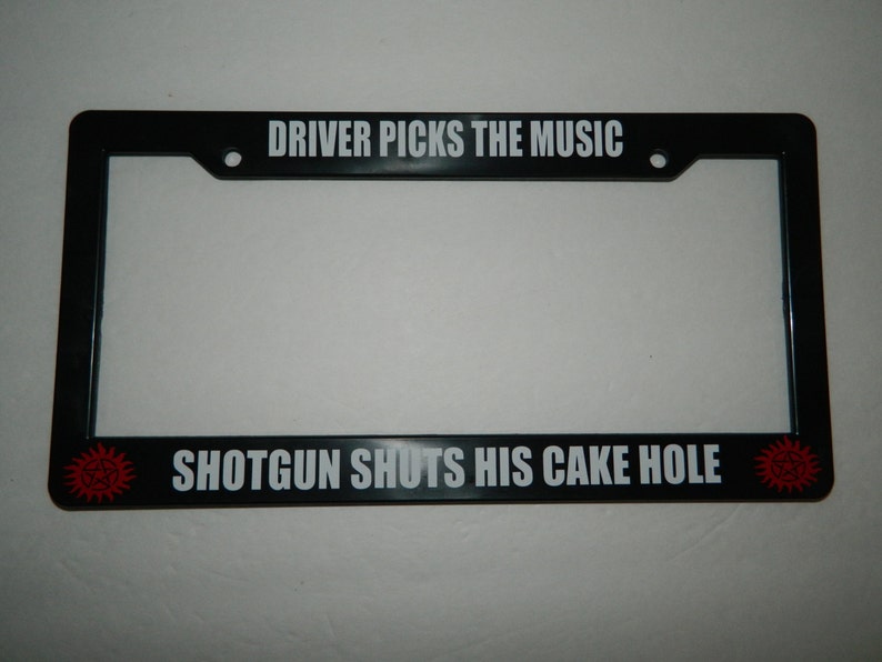 Supernatural Inspired License Plate Frame Driver Picks Image 0