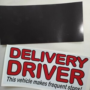 Delivery Driver Vinyl Waterproof Sticker Car Decal Magnet Food ...