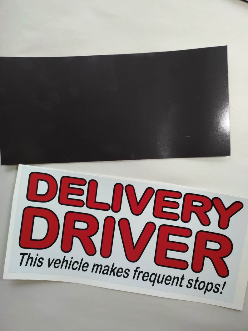 Delivery Driver Vinyl Waterproof Sticker Car Decal Magnet Food ...