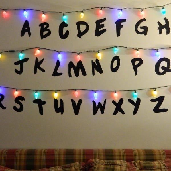 Strangers Things Alphabet Wall Lights Etsy