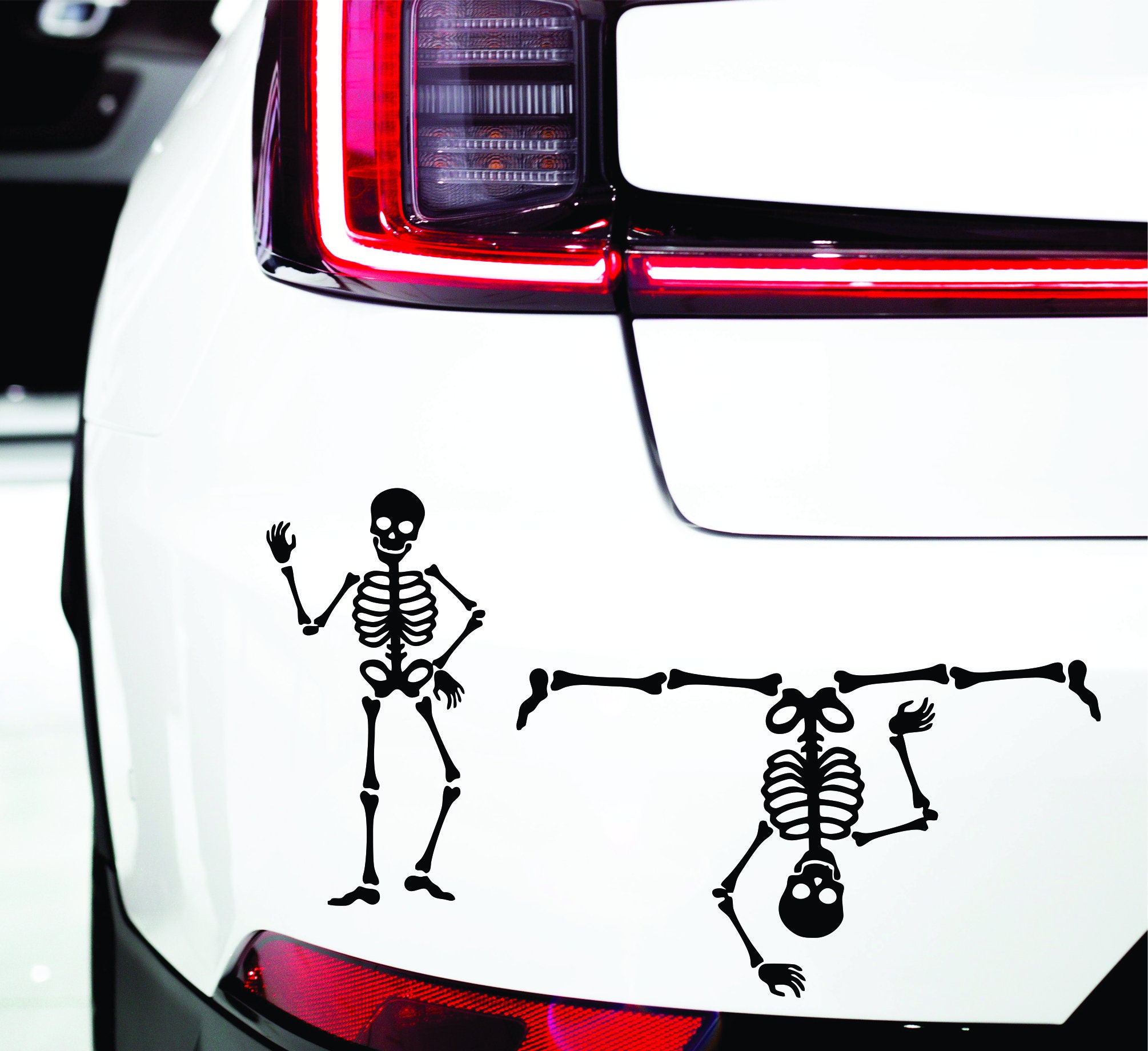 Skeleton Ride Decal Skeletons Car Decals Dancing Happy Silly Skelly Skellies Halloween ...