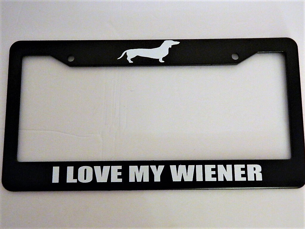 Dachshund license plate deals