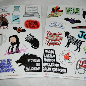 What We Do In the Shadows Inspired Vinyl Stickers Full Color DIE CUT Sheets 25 Quotes Funny Moments All Weather Decals
