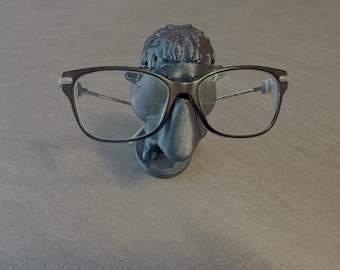 Funny 3D Printed Big Nose Glasses Holder: Unique Desk Decor