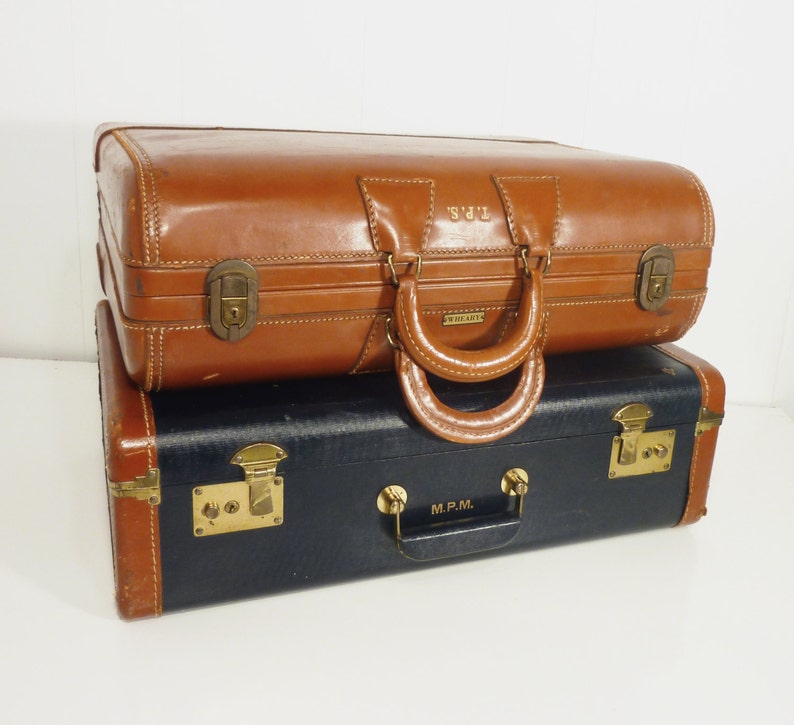 Wheary vintage brown suitcase luggage the little Colonel Etsy