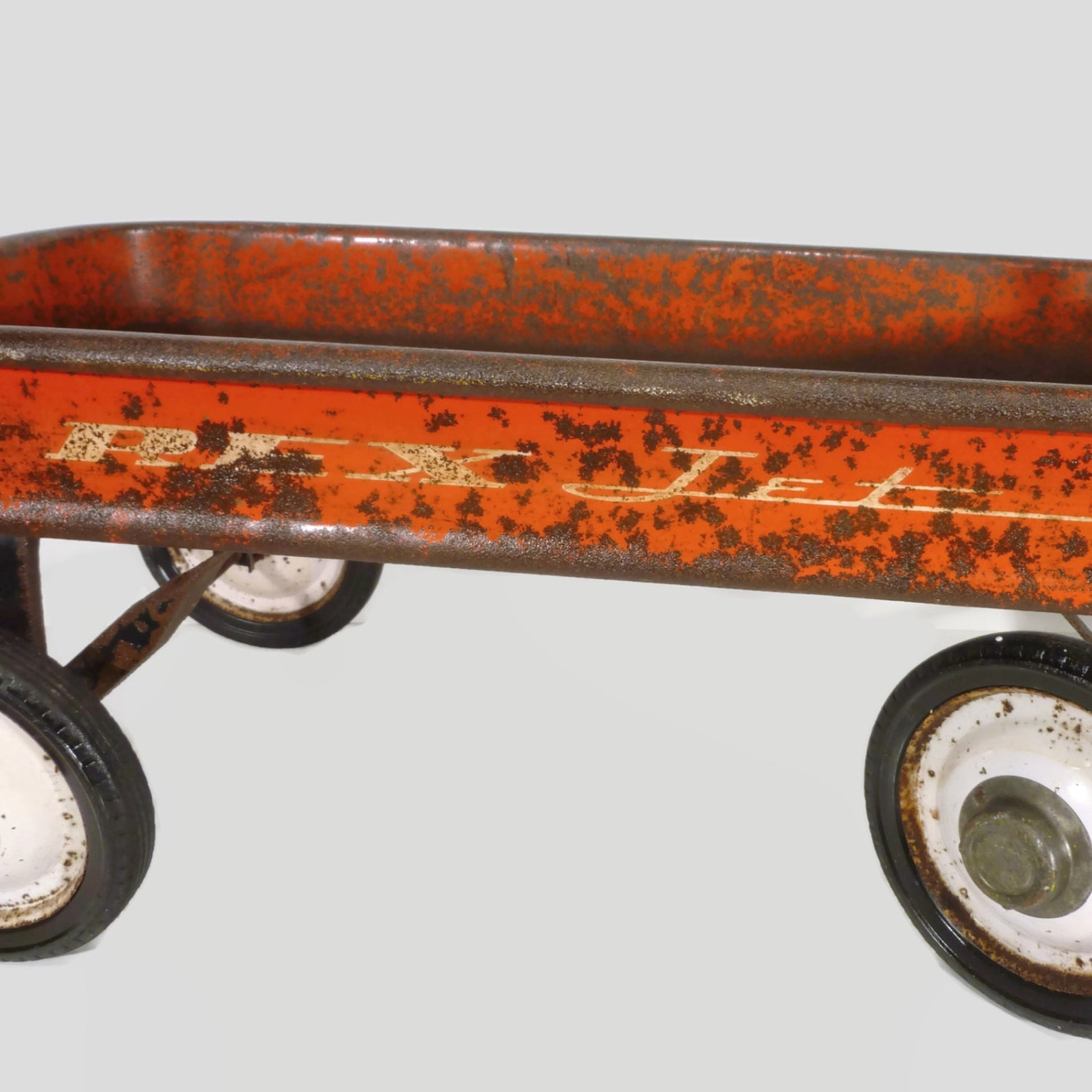 Vintage red wagon rustic garden decor rex jet 60s Etsy