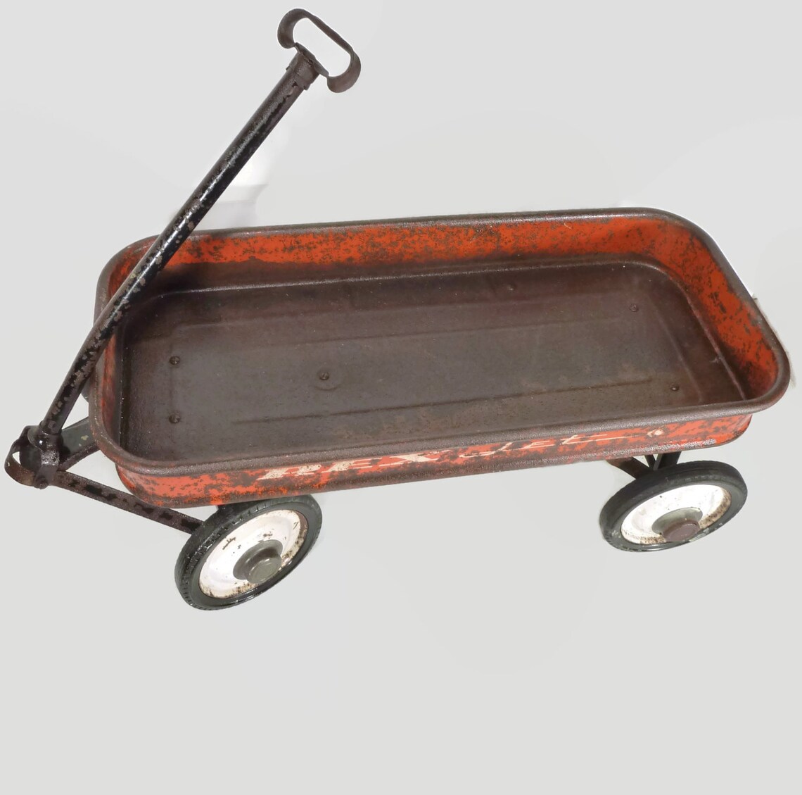Vintage red wagon rustic garden decor rex jet 60s Etsy