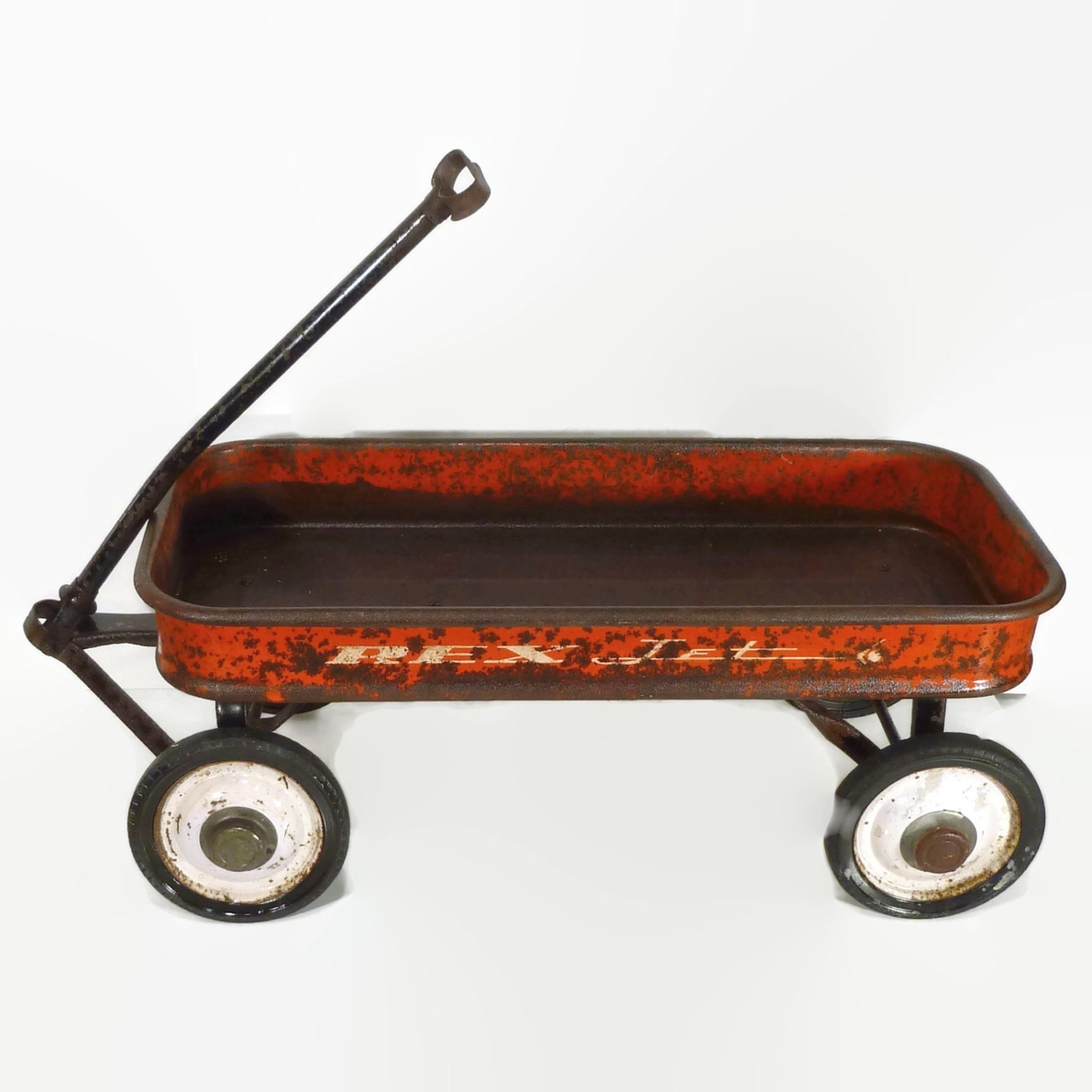 Vintage red wagon rustic garden decor rex jet 60s Etsy