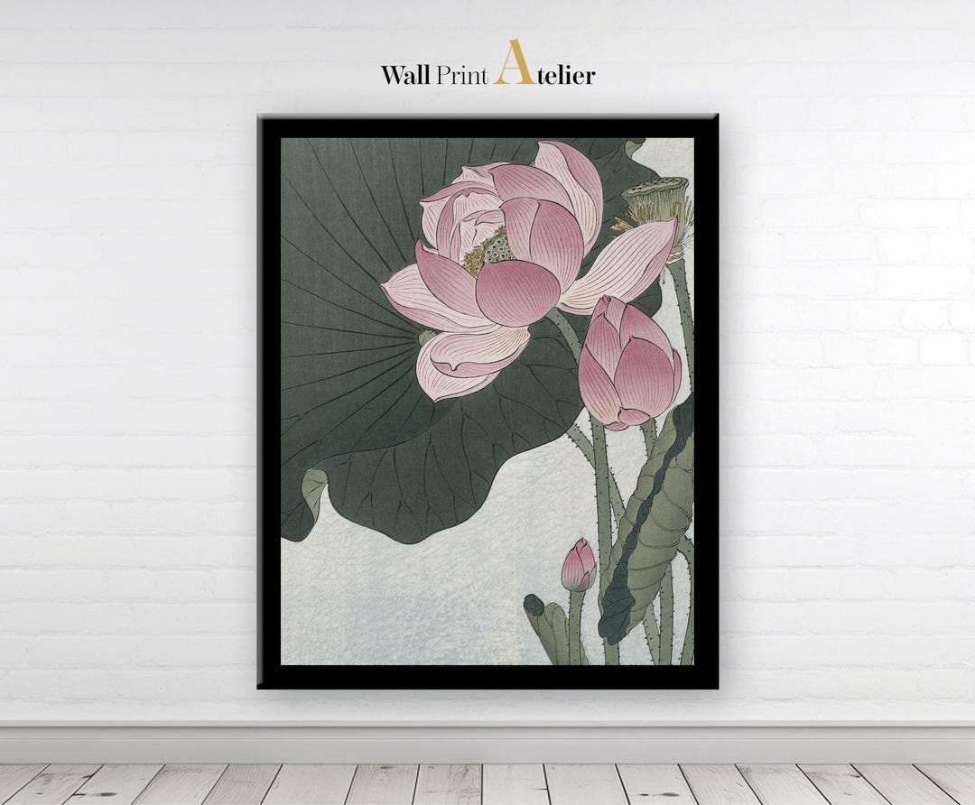 Lotus Flower Japanese Print – Vintage Botanical Art (digital Download ...