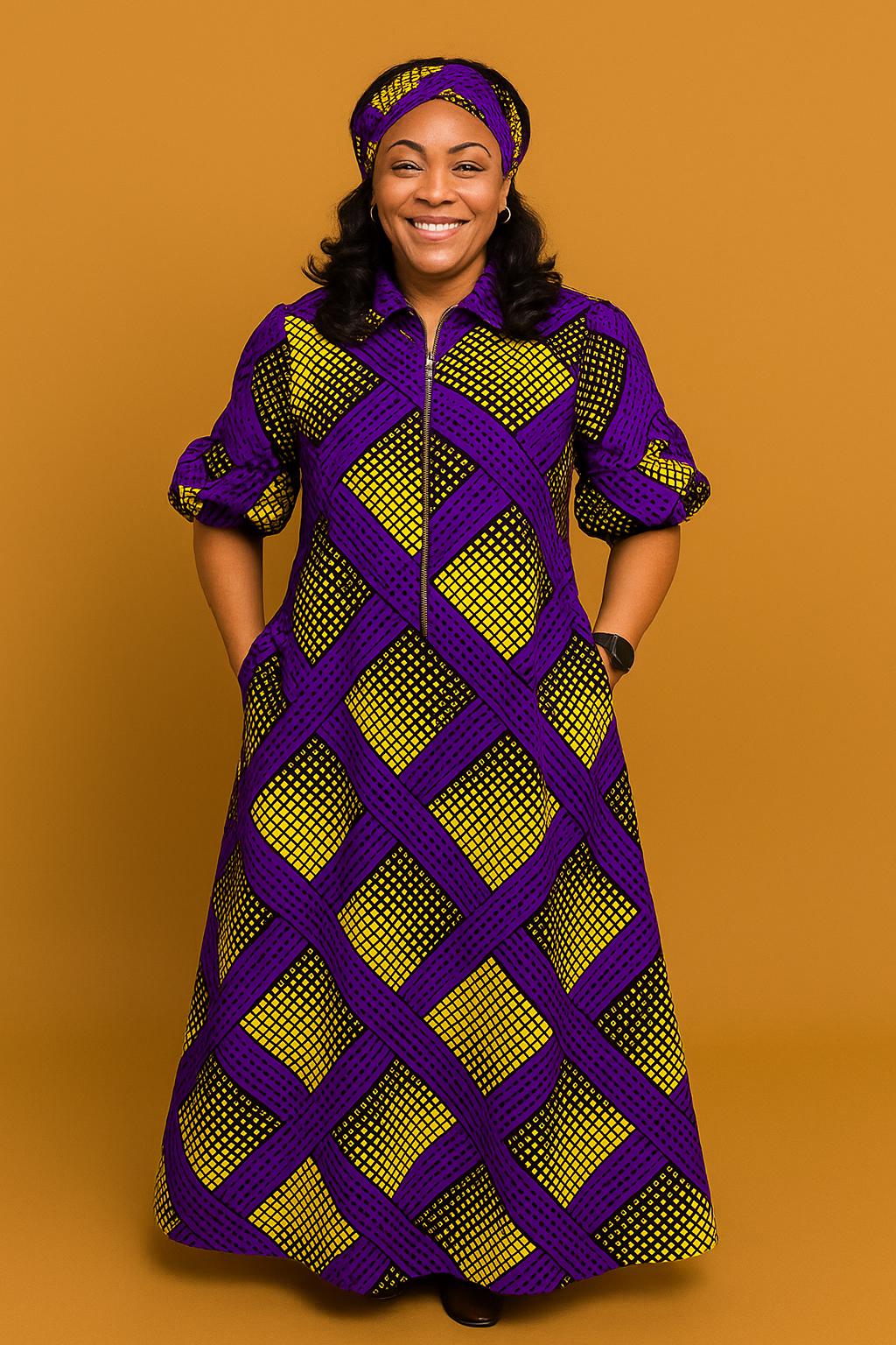 Purple Ankara Dress - Etsy