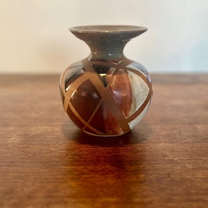 Geometric Sgraffito | Multi-Glaze Stoneware Vase