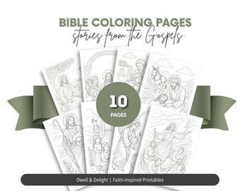 Christian Coloring Book – The Gospels | Bible Verse Coloring Pages