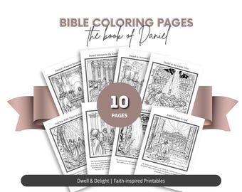 Dibujos para colorear de la historia bíblica de Daniel / Reflexiones bíblicas (PDF y PNG)